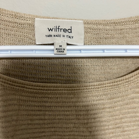 Aritzia Wilfred Blanchard Silk and Cashmere 3/4 Sleeve Sweater - Picture 4 of 4